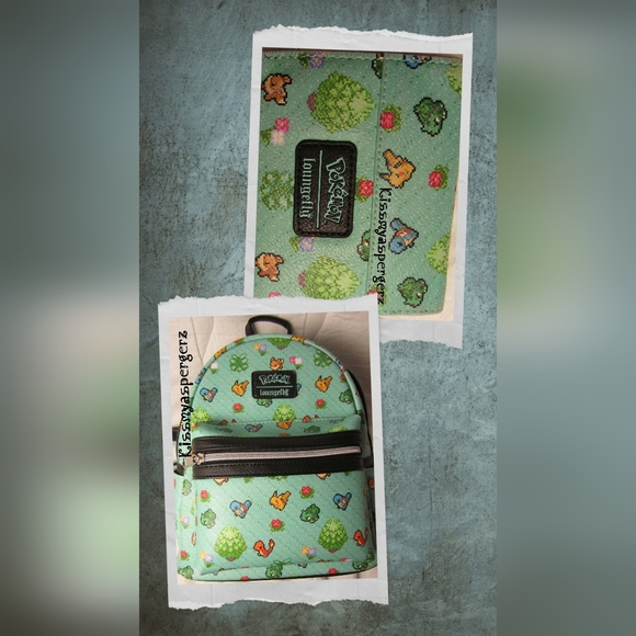Loungefly Handbags - *Rare* Loungefly 8-bit Pokémon mini backpack and matching wallet- GUC!